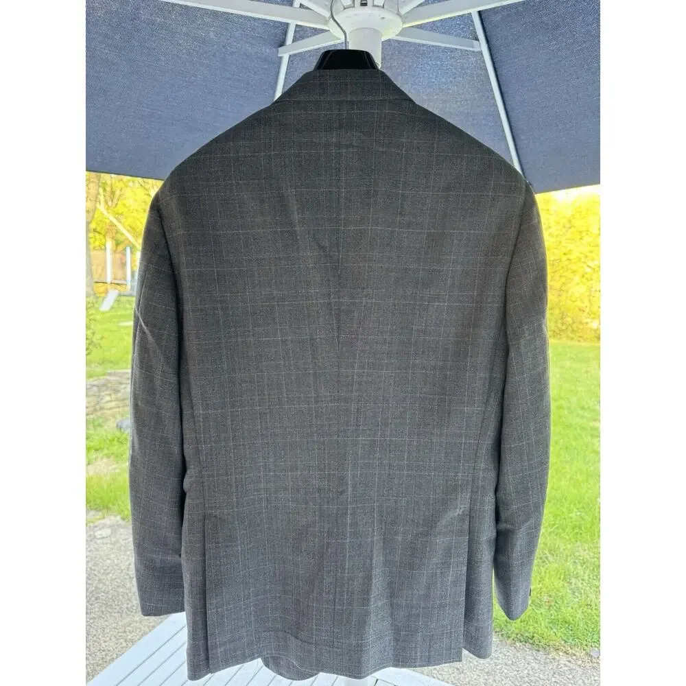 Brunello Cucinelli Blazer Jacket Glen Plaid Wool 52/42 Unstructured Men Luxury